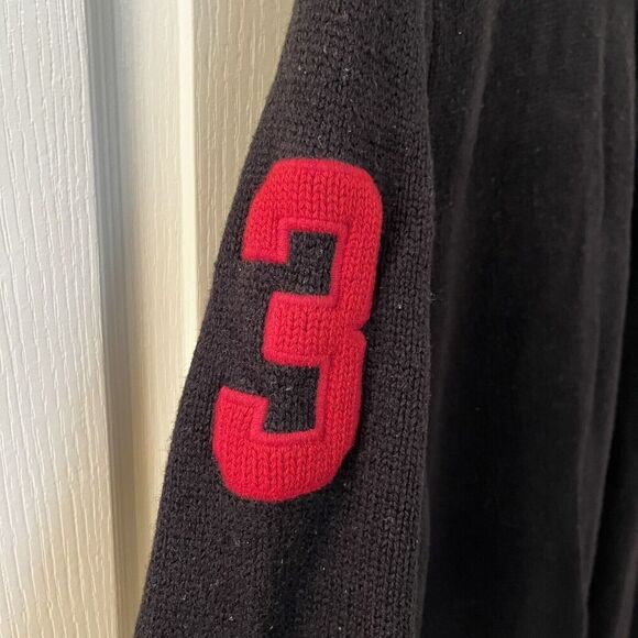 Polo Ralph Lauren Black Lambswool Cardigan Sweater Big Pony Men's Size Large - Picture 5 of 16
